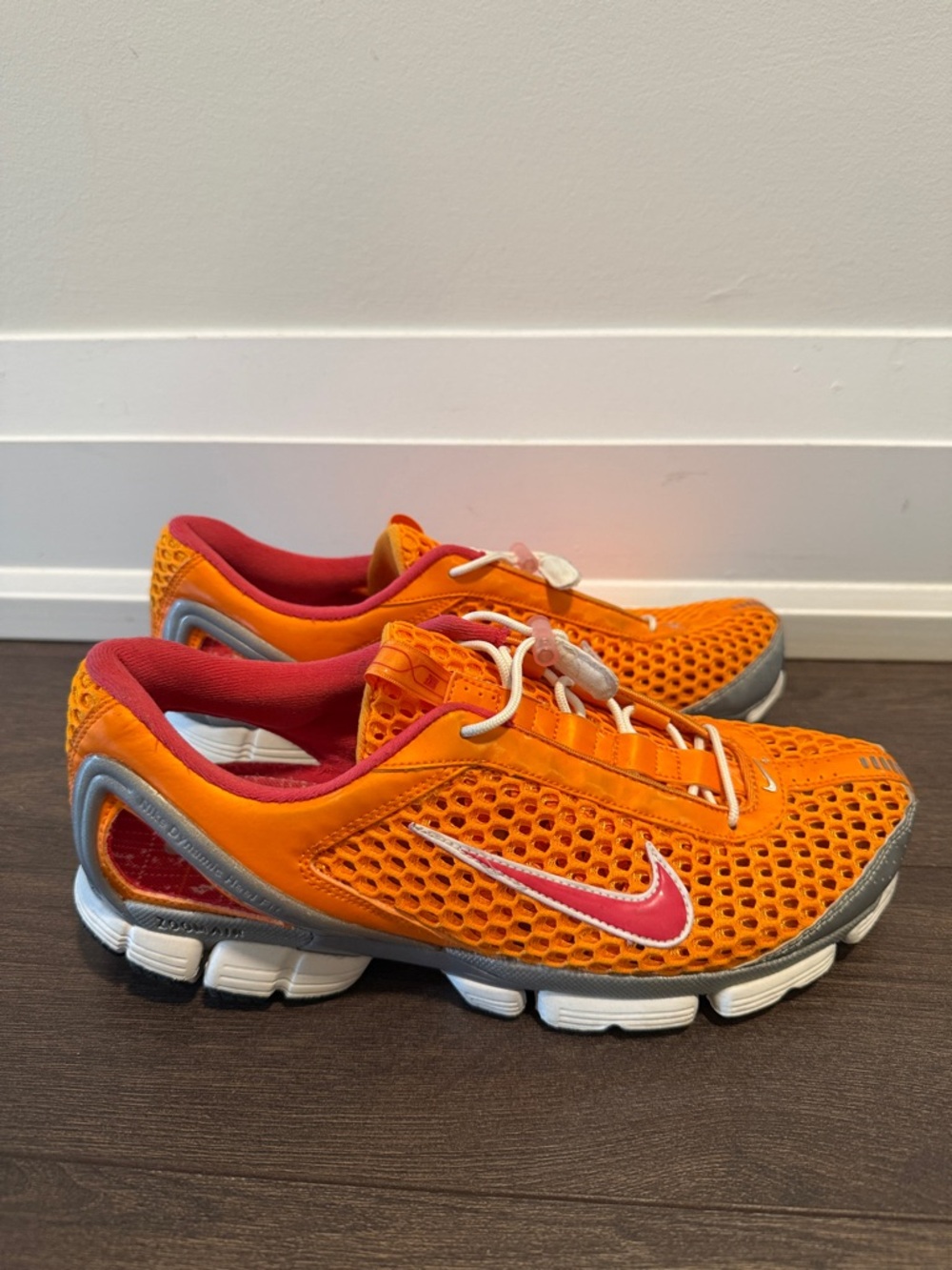 Nike orange/pink mesh sneakers size 7.5